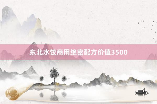 东北水饺商用绝密配方价值3500